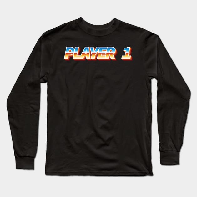 Player 1 Long Sleeve T-Shirt by Sthickers